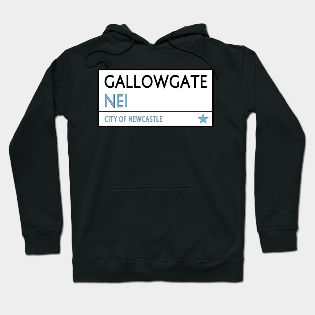 GALLOWGATE ROAD SIGN -  NEWCASTLE Hoodie by Confusion101